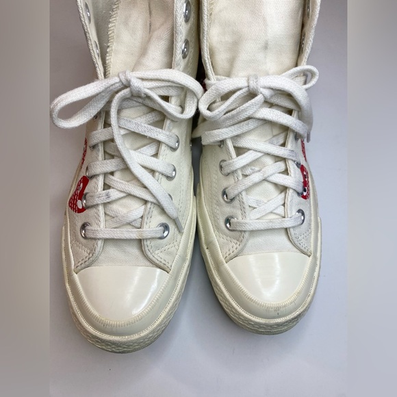 Comme Des Garcons PLAY X Chuck 70 Heart High Top Unisex  Sneaker  M7/WMN9 - Picture 17 of 17